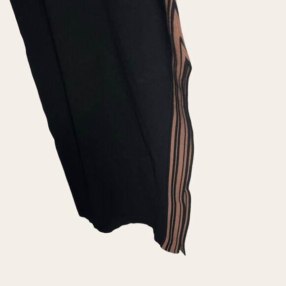 Toccin Blake Striped Ribbed Black Brown Turtleneck Sweater Dress Size S - Picture 10 of 15